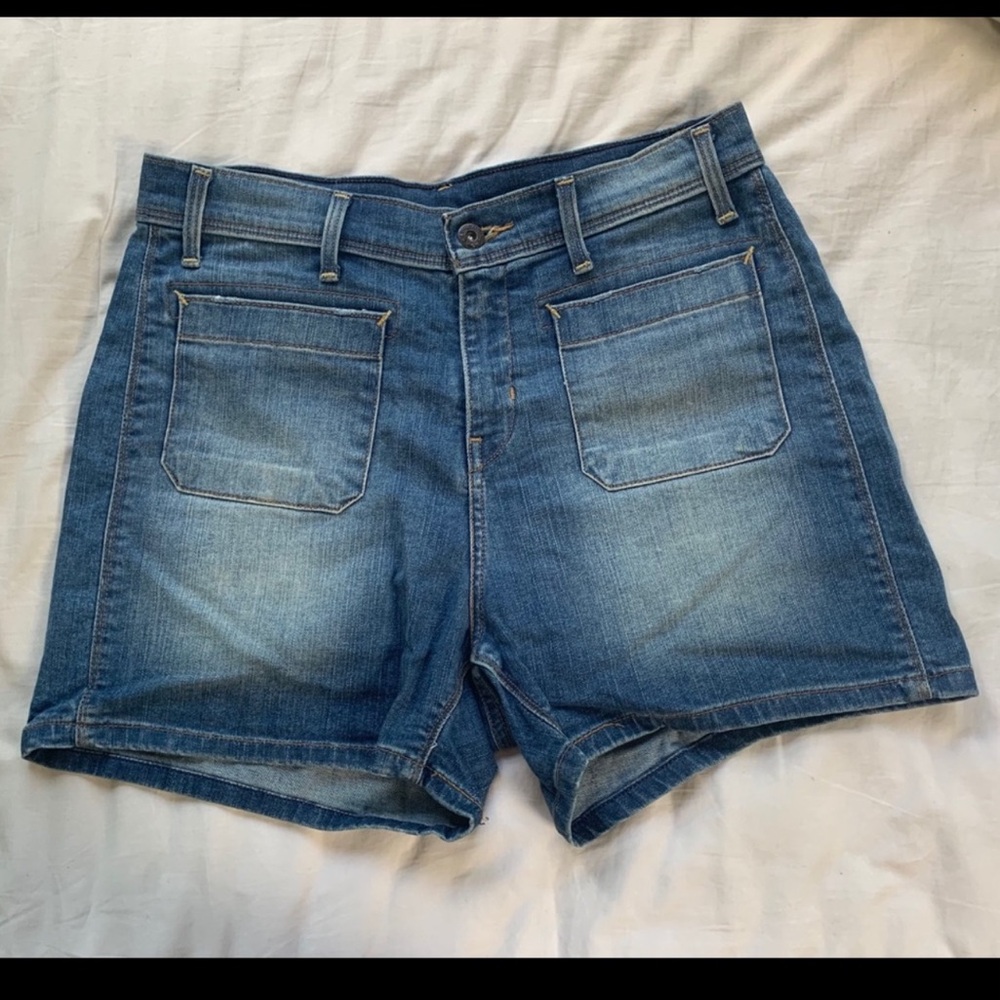 Levi's Patch Pocket Blue Jean Shorts for Women